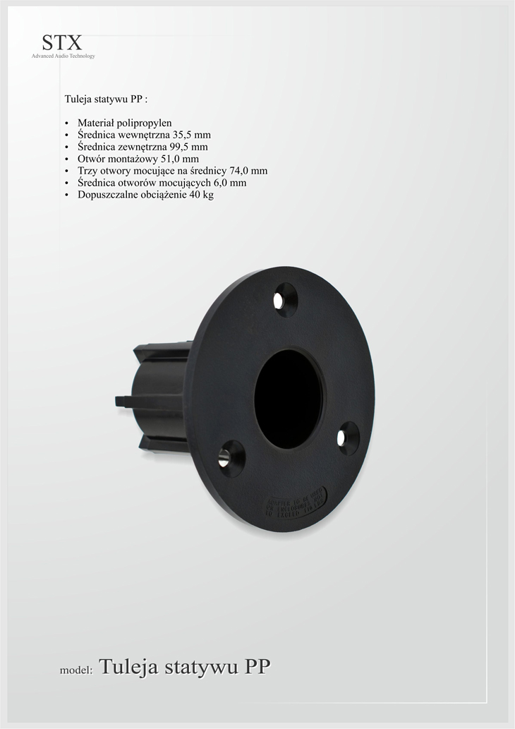 STX Tuleja pod statyw PP STX Tuleja pod statyw PP