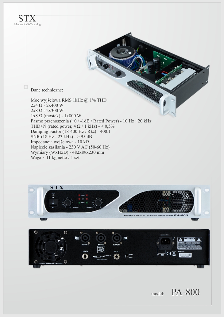 STX-PA-800 STX-PA-800